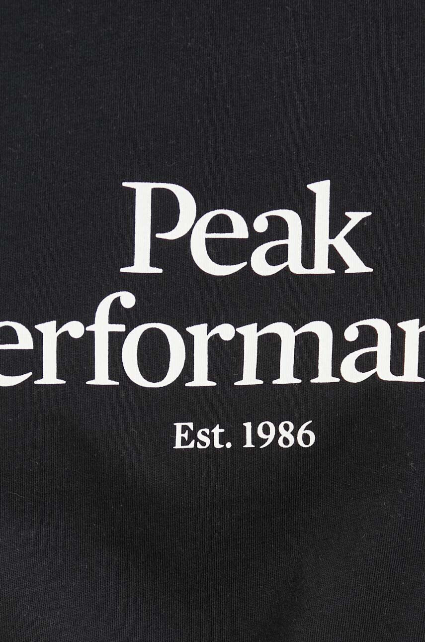 Peak Performance Памучна тениска в черно - Pepit.bg