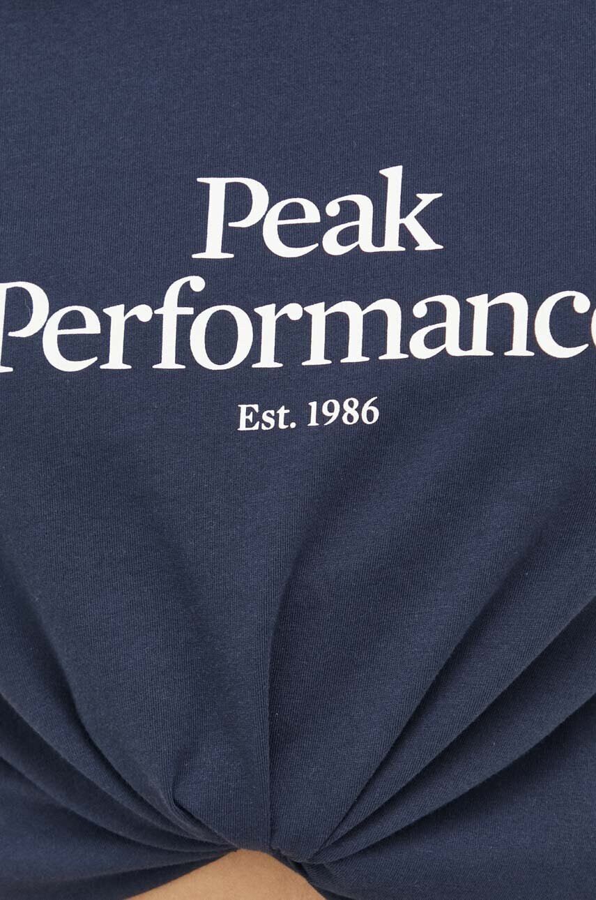 Peak Performance Памучна тениска в тъмносиньо - Pepit.bg