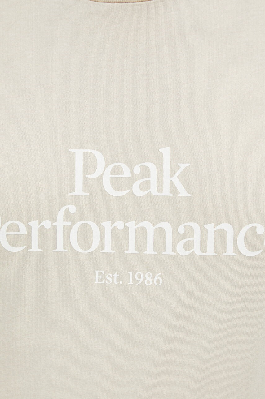 Peak Performance Памучна тениска в бежово - Pepit.bg