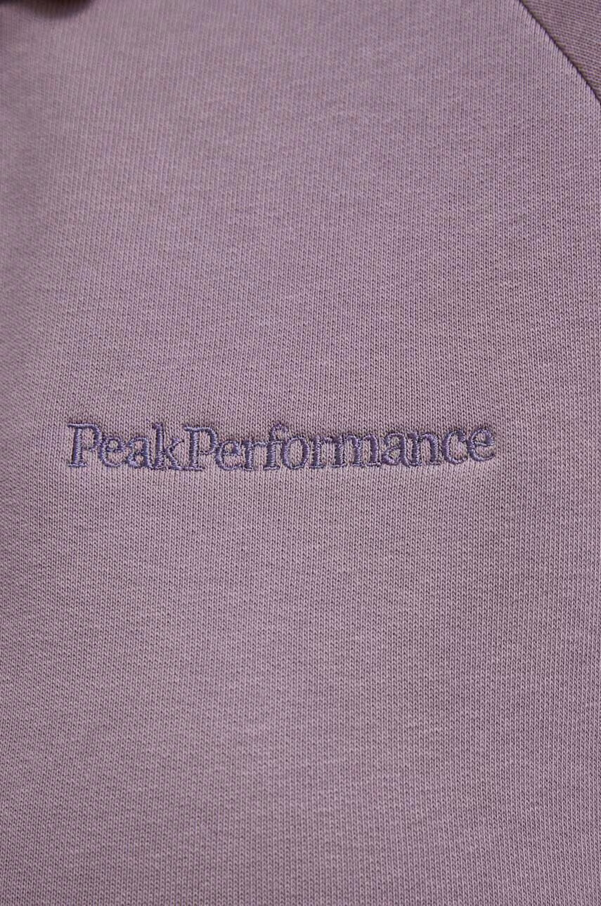 Peak Performance Суичър в лилаво с качулка с изчистен дизайн - Pepit.bg
