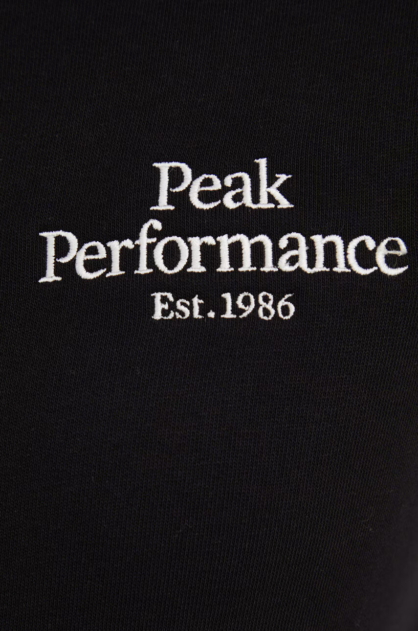 Peak Performance Суичър в черно с качулка с изчистен дизайн - Pepit.bg