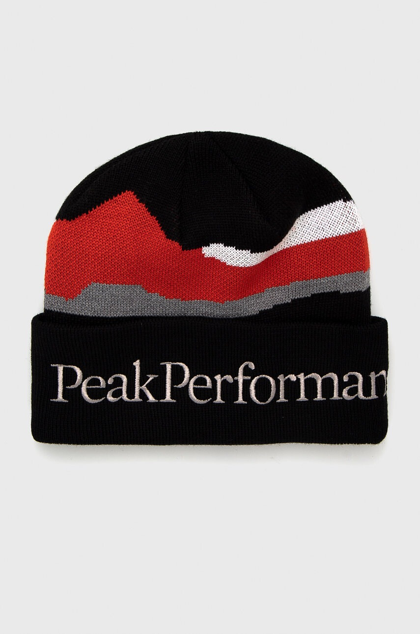 Peak Performance Вълнена шапка Switch в черно от вълна - Pepit.bg