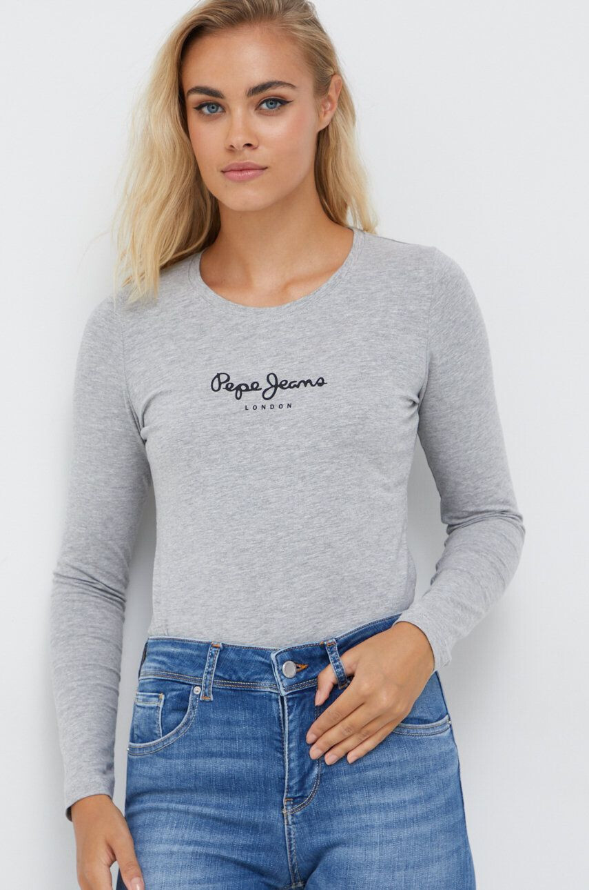 Pepe Jeans Блуза с дълги ръкави в сиво - Pepit.bg