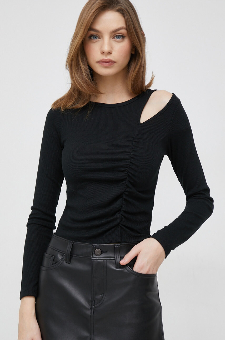 Pepe Jeans Блуза с дълги ръкави Lilly в черно - Pepit.bg