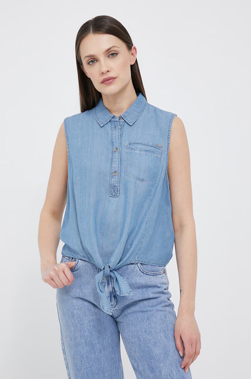 Pepe Jeans Блуза Winona в синьо - Pepit.bg