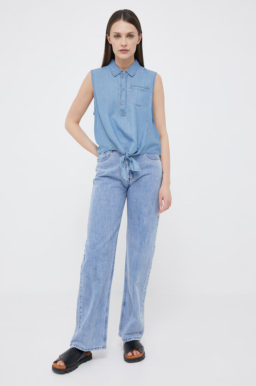 Pepe Jeans Блуза Winona в синьо - Pepit.bg