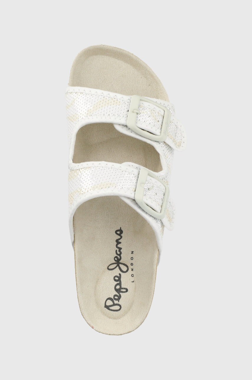 Pepe Jeans Чехли Oban Zebra дамски в бяло - Pepit.bg