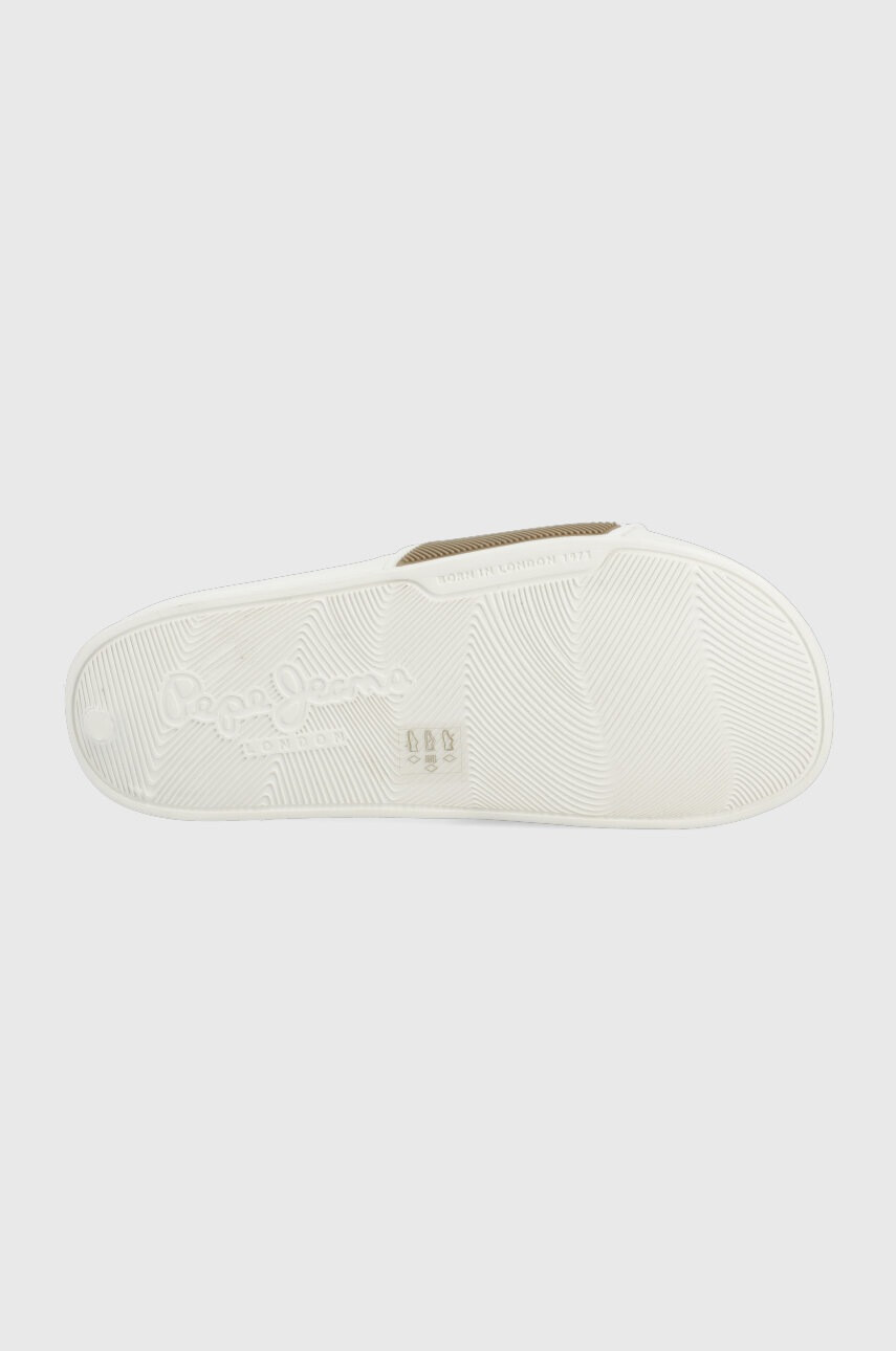Pepe Jeans Чехли Slider Flag дамски в бяло - Pepit.bg