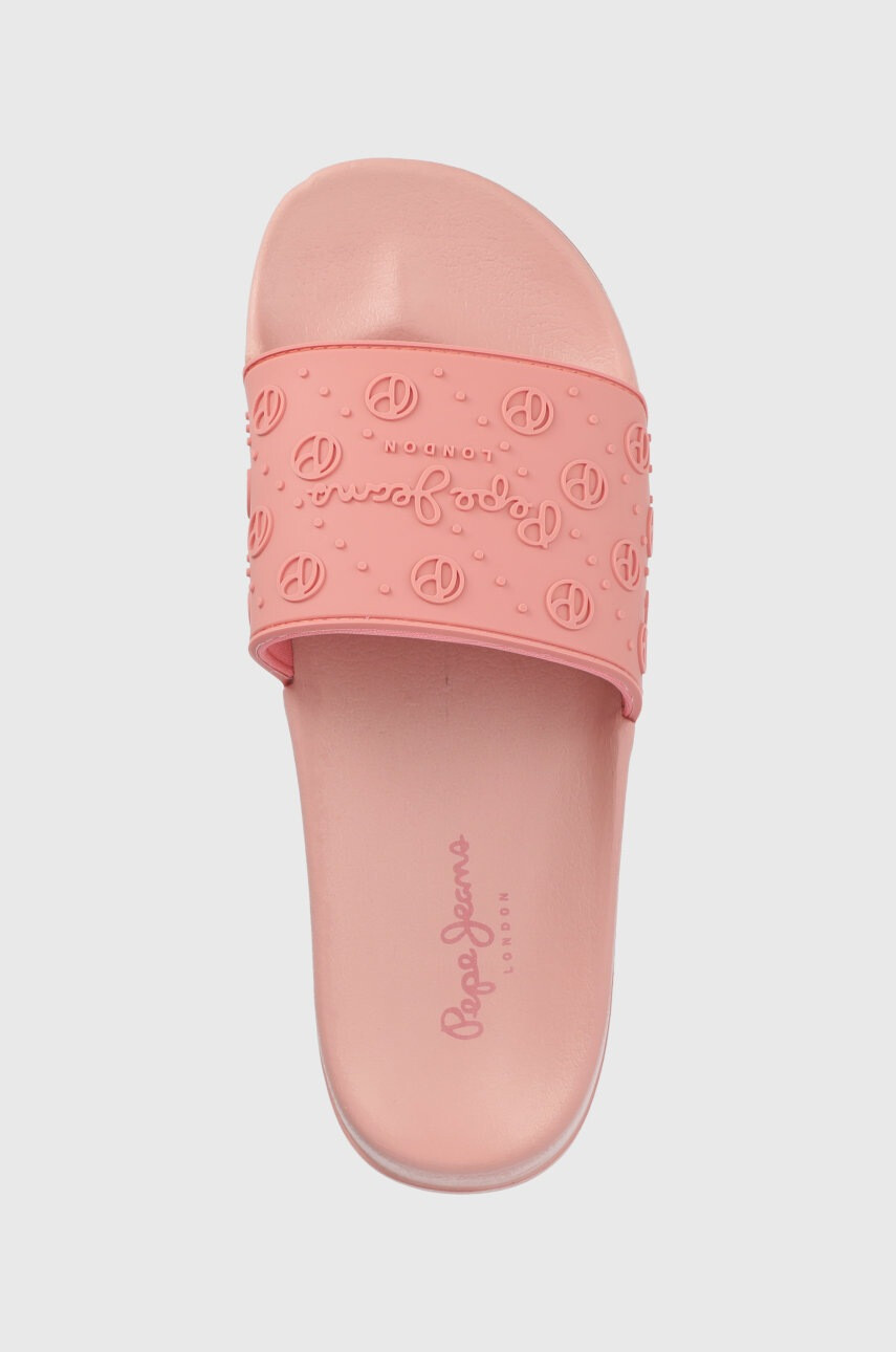 Pepe Jeans Чехли Slider Sport дамски в розово - Pepit.bg