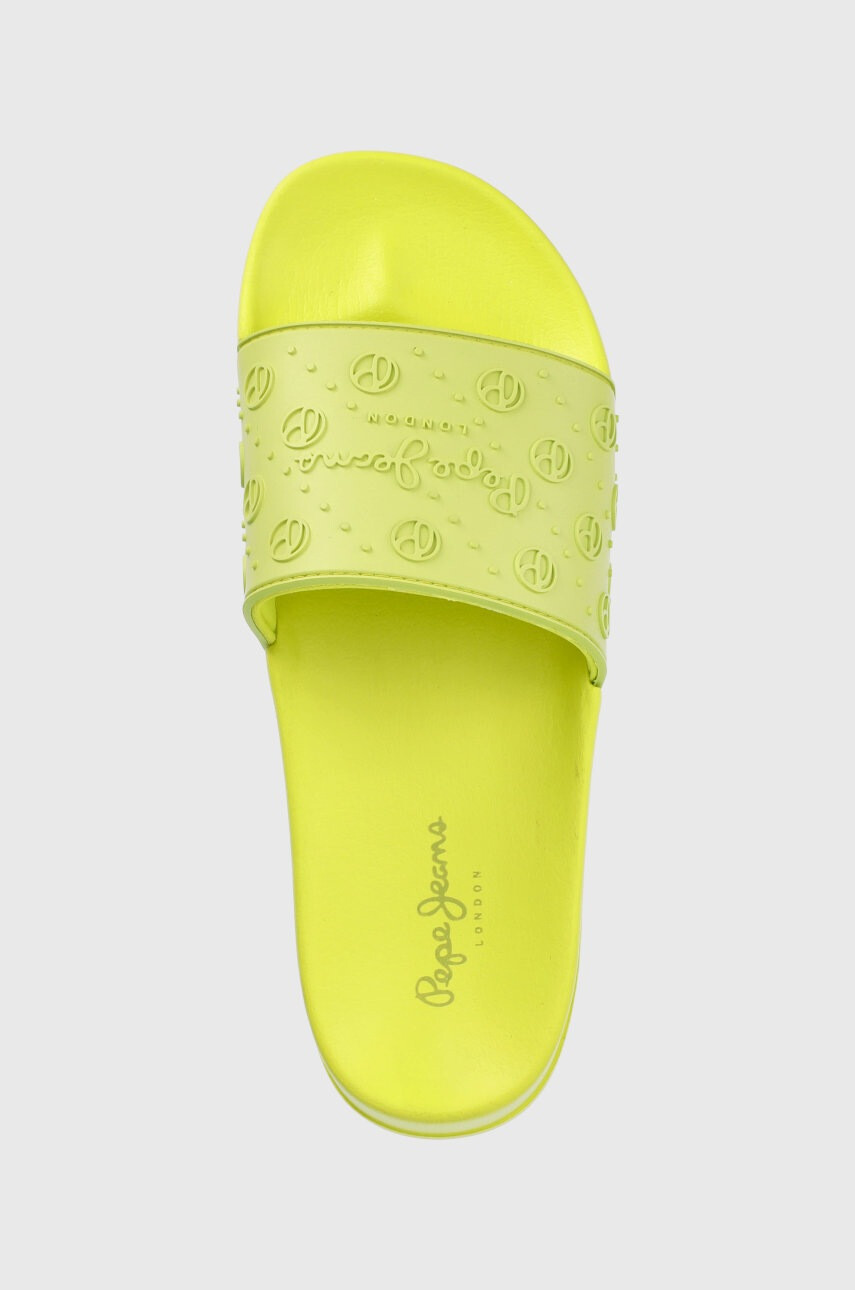 Pepe Jeans Чехли Slider Sport дамски в зелено - Pepit.bg