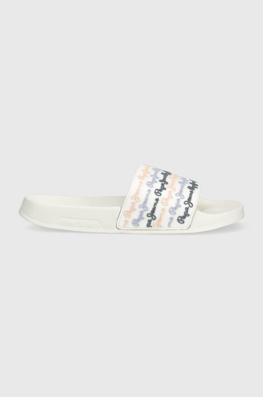 Pepe Jeans Чехли SLIDER в бяло PLS70127 - Pepit.bg