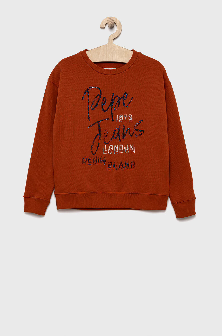 Pepe Jeans Детска памучна блуза - Pepit.bg
