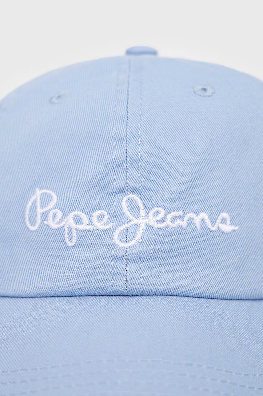 Pepe Jeans Детска памучна шапка с изчистен дизайн - Pepit.bg
