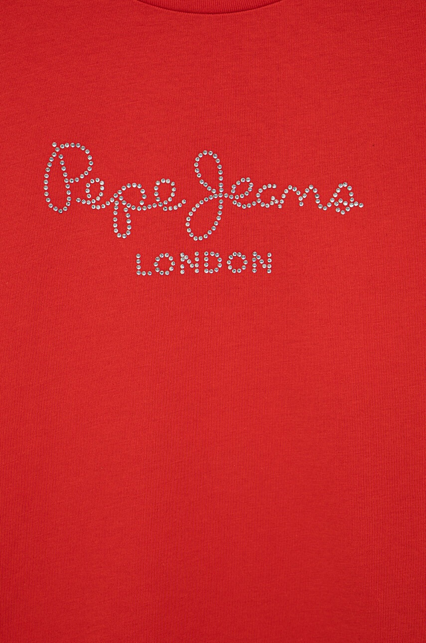 Pepe Jeans Детска памучна тениска в бяло - Pepit.bg