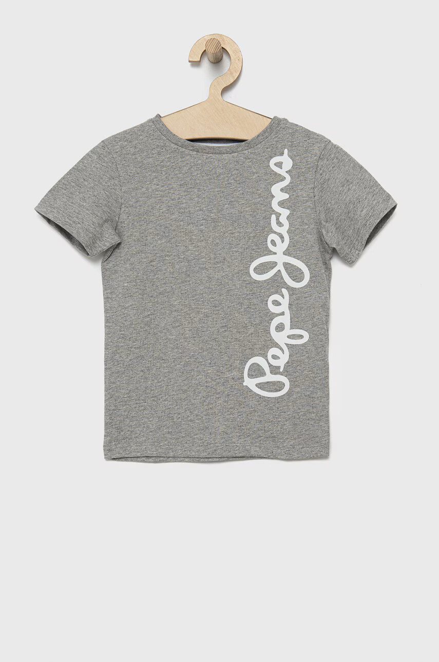 Pepe Jeans Детска памучна тениска в тъмносиньо - Pepit.bg