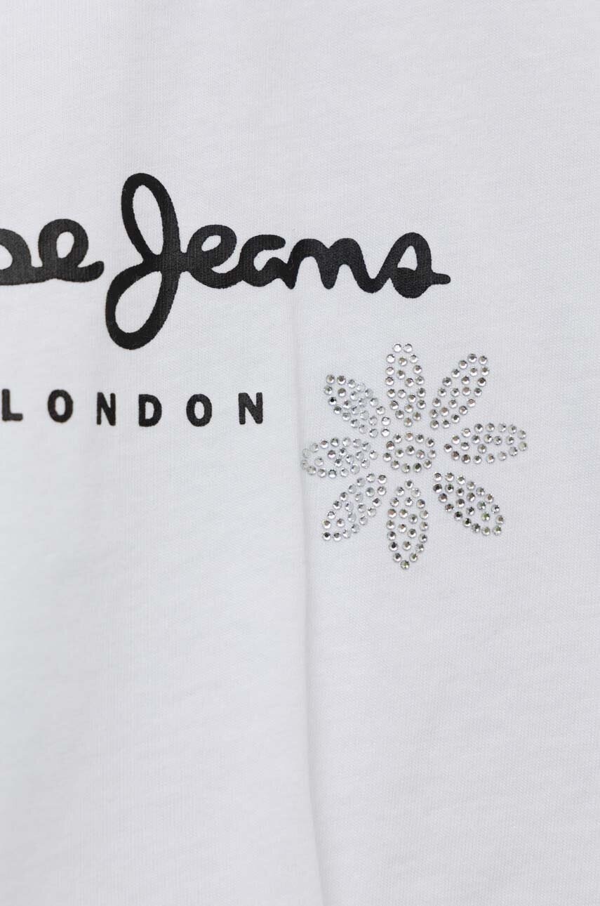 Pepe Jeans Детска памучна тениска Garland в бяло - Pepit.bg