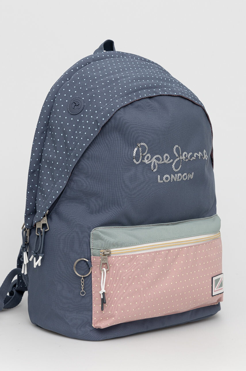 Pepe Jeans Детска раница голям размер с десен - Pepit.bg