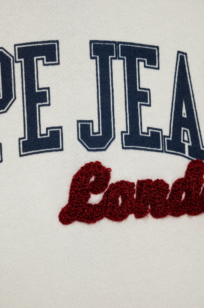 Pepe Jeans Детска рокля в бяло среднодълъг модел със стандартна кройка - Pepit.bg