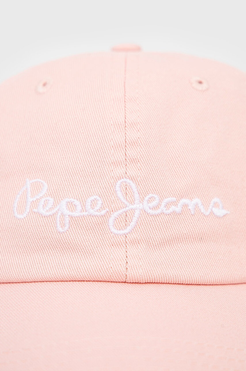 Pepe Jeans Детска шапка в розово с изчистен дизайн - Pepit.bg