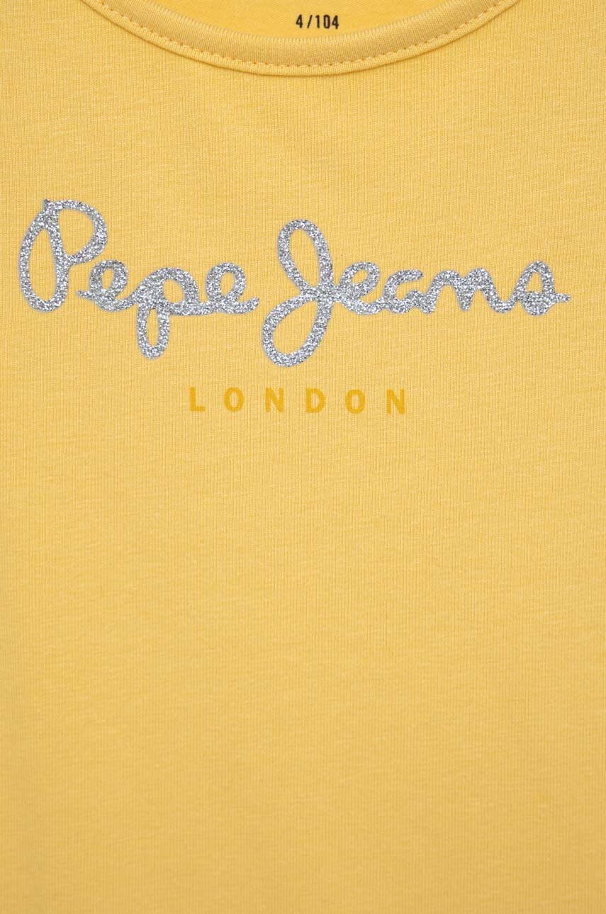 Pepe Jeans Детска тениска В жълто - Pepit.bg
