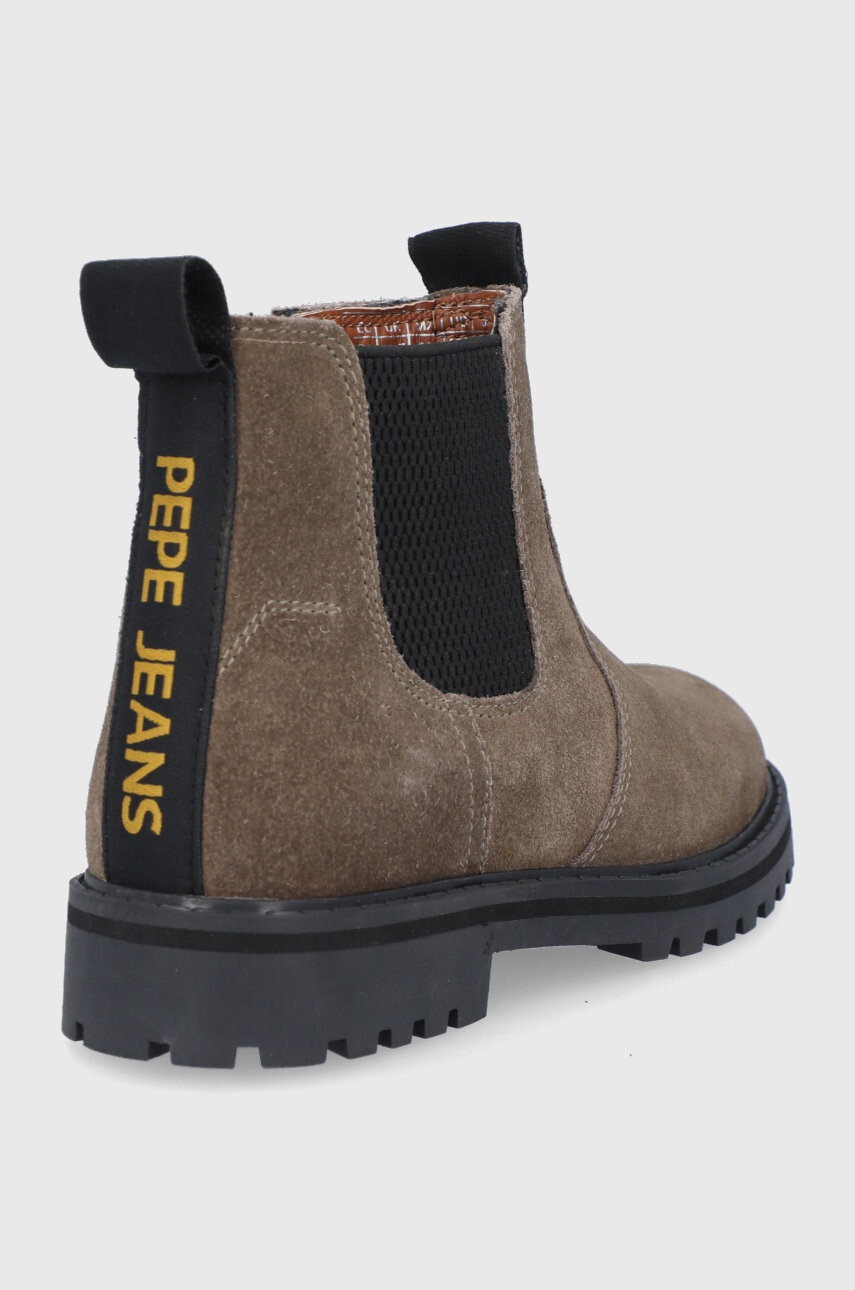 Pepe Jeans Детски боти челси от велур Nick - Pepit.bg