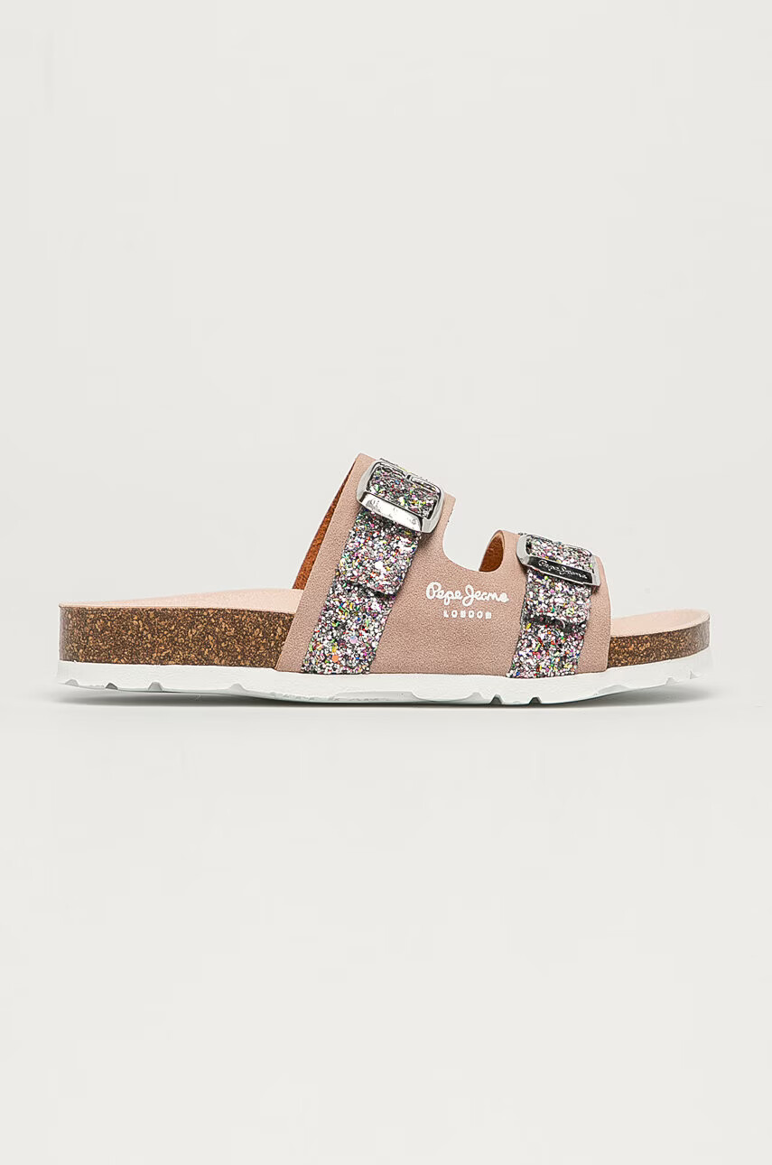 Pepe Jeans Детски чехли Bio Pala Glitter - Pepit.bg