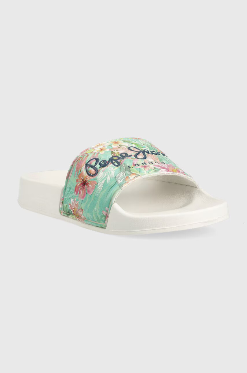 Pepe Jeans Детски чехли Silder Martina G в бяло - Pepit.bg