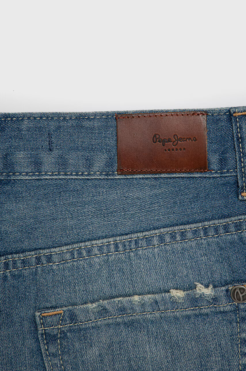 Pepe Jeans Детски дънков къс панталон в синьо с изчистен дизайн - Pepit.bg