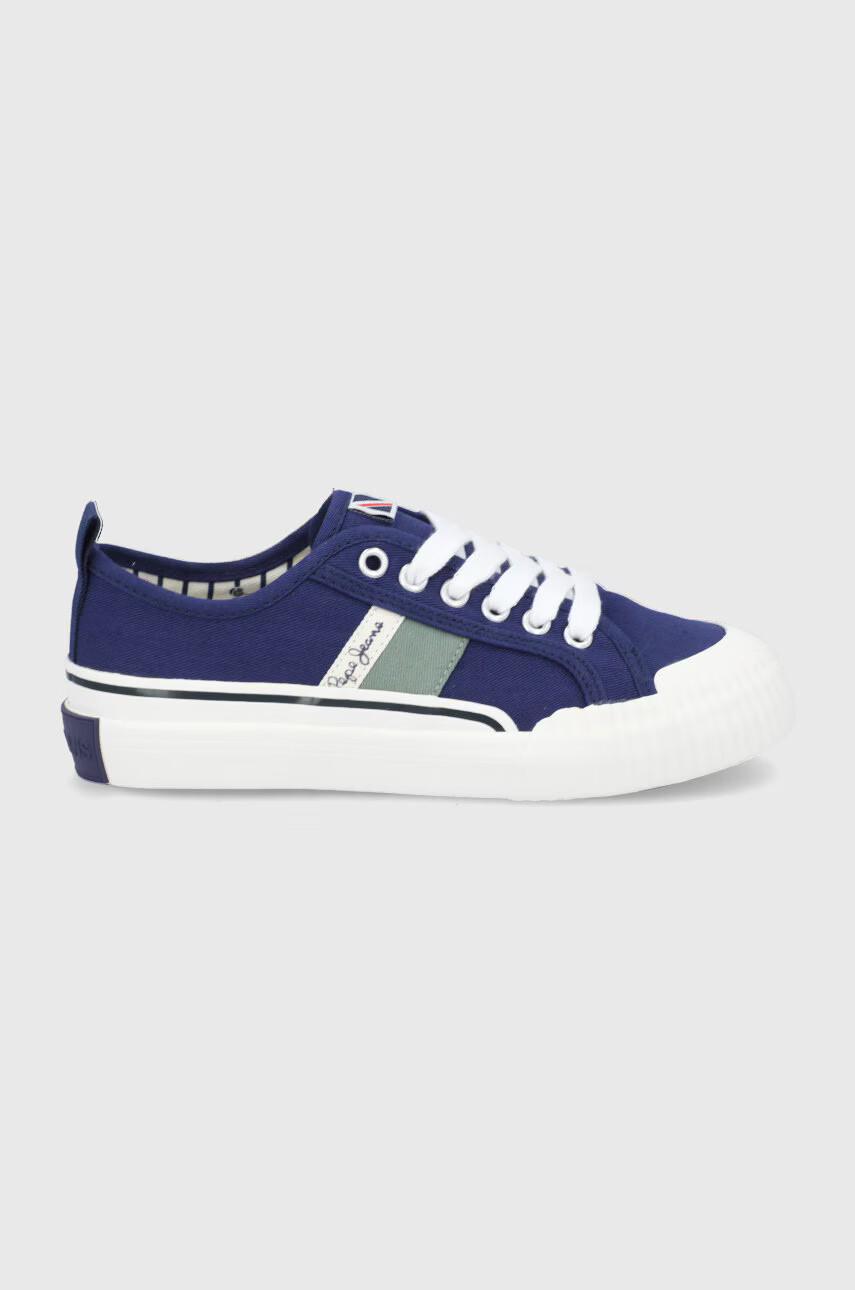 Pepe Jeans Детски ниски кецове в тъмносиньо - Pepit.bg