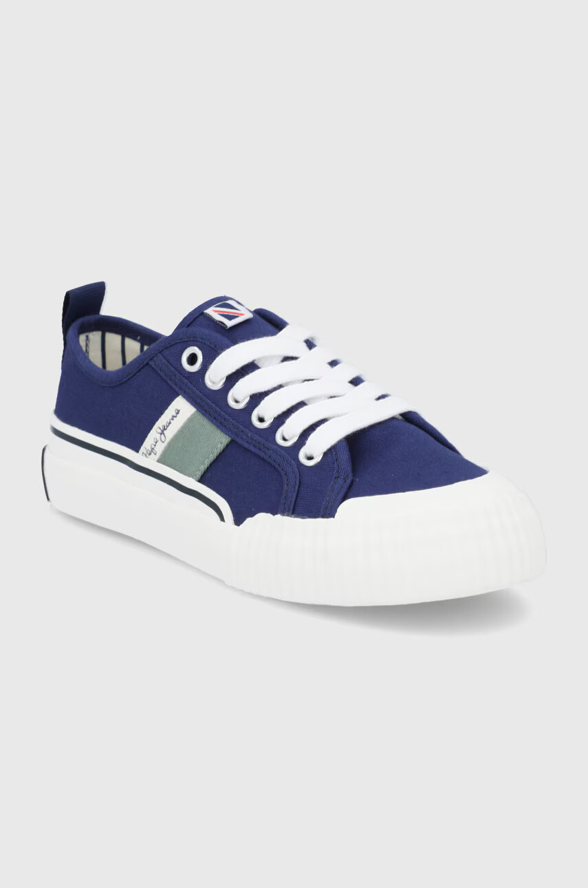 Pepe Jeans Детски ниски кецове в тъмносиньо - Pepit.bg