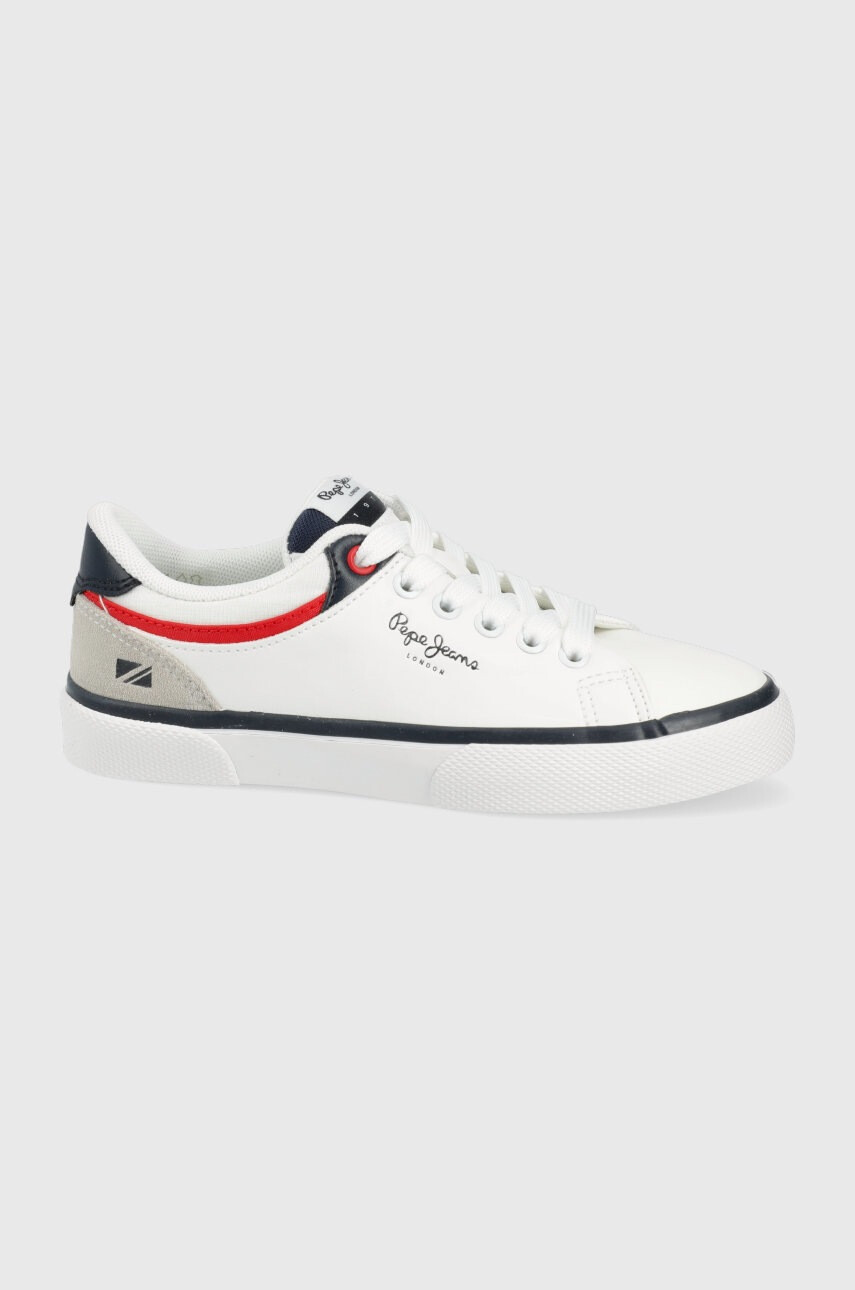 Pepe Jeans Детски ниски кецове в бяло - Pepit.bg
