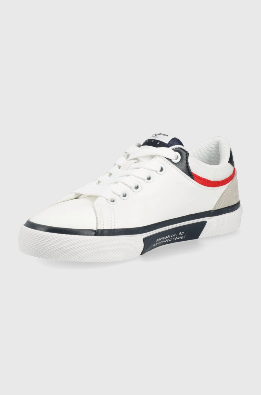 Pepe Jeans Детски ниски кецове в бяло - Pepit.bg