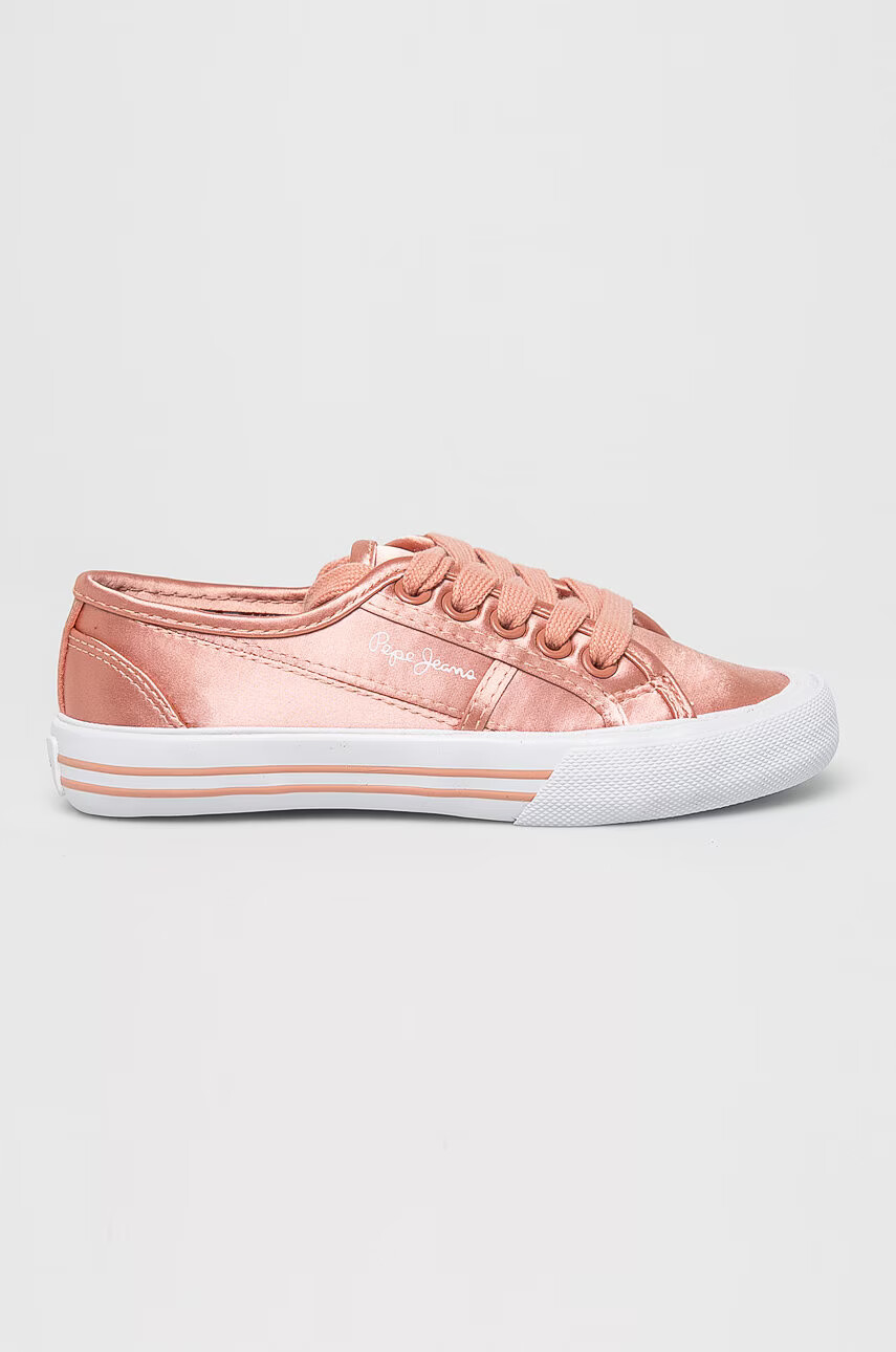 Pepe Jeans Детски ниски кецове Baker Satin - Pepit.bg
