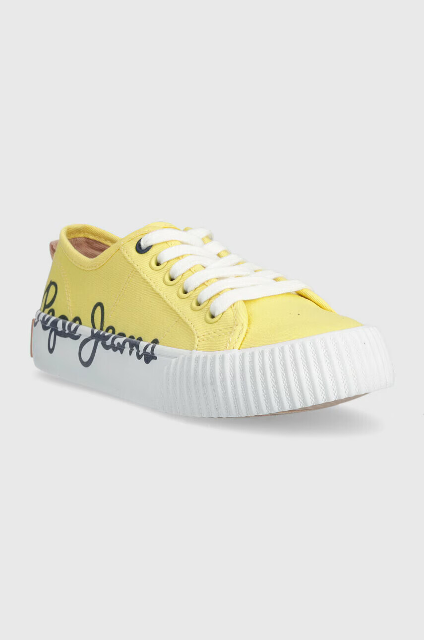 Pepe Jeans Детски ниски кецове в жълто - Pepit.bg