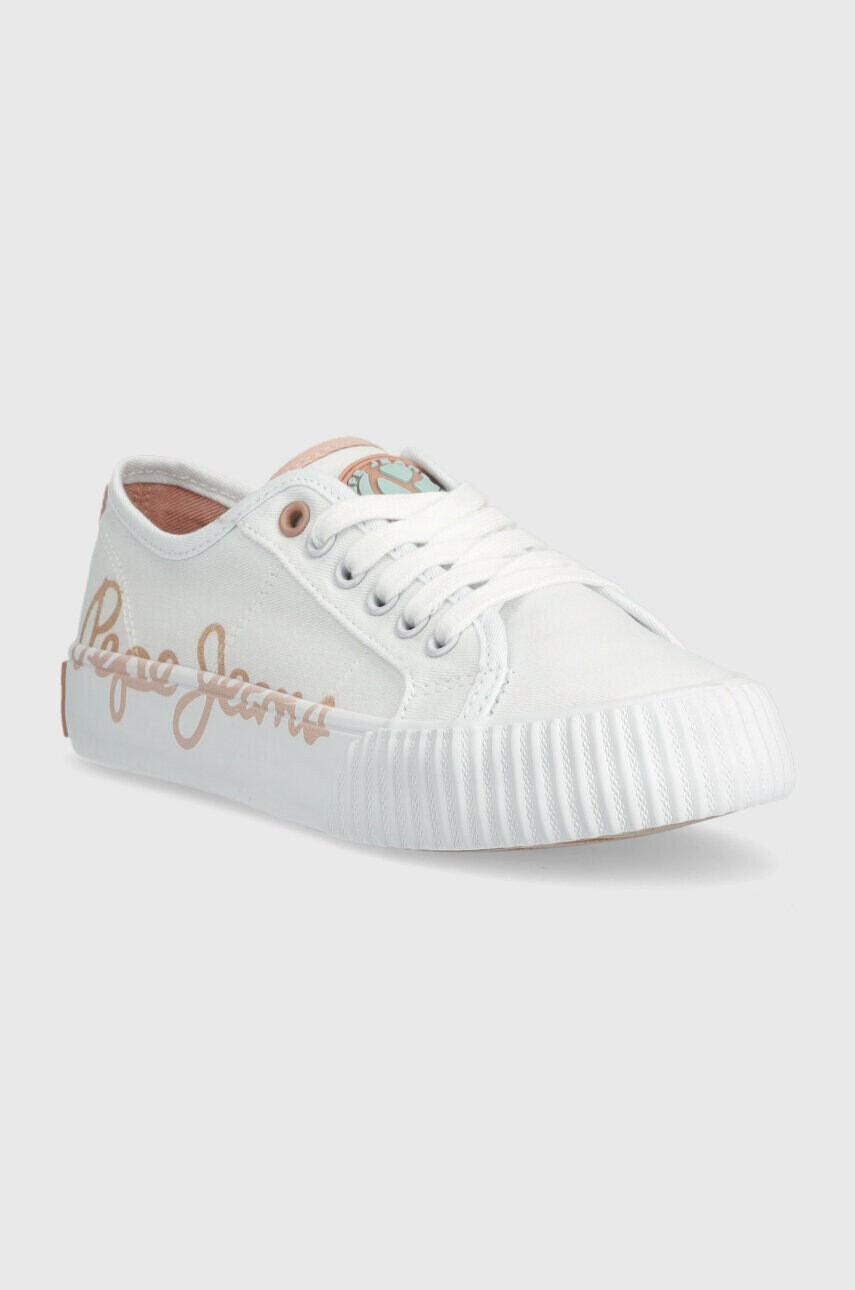 Pepe Jeans Детски ниски кецове в бяло - Pepit.bg