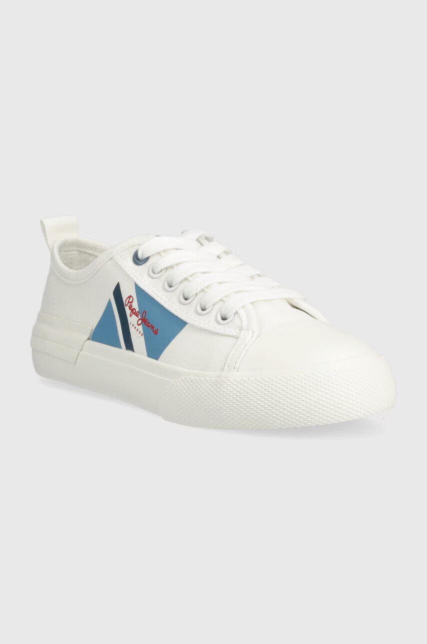 Pepe Jeans Детски ниски кецове в бяло - Pepit.bg