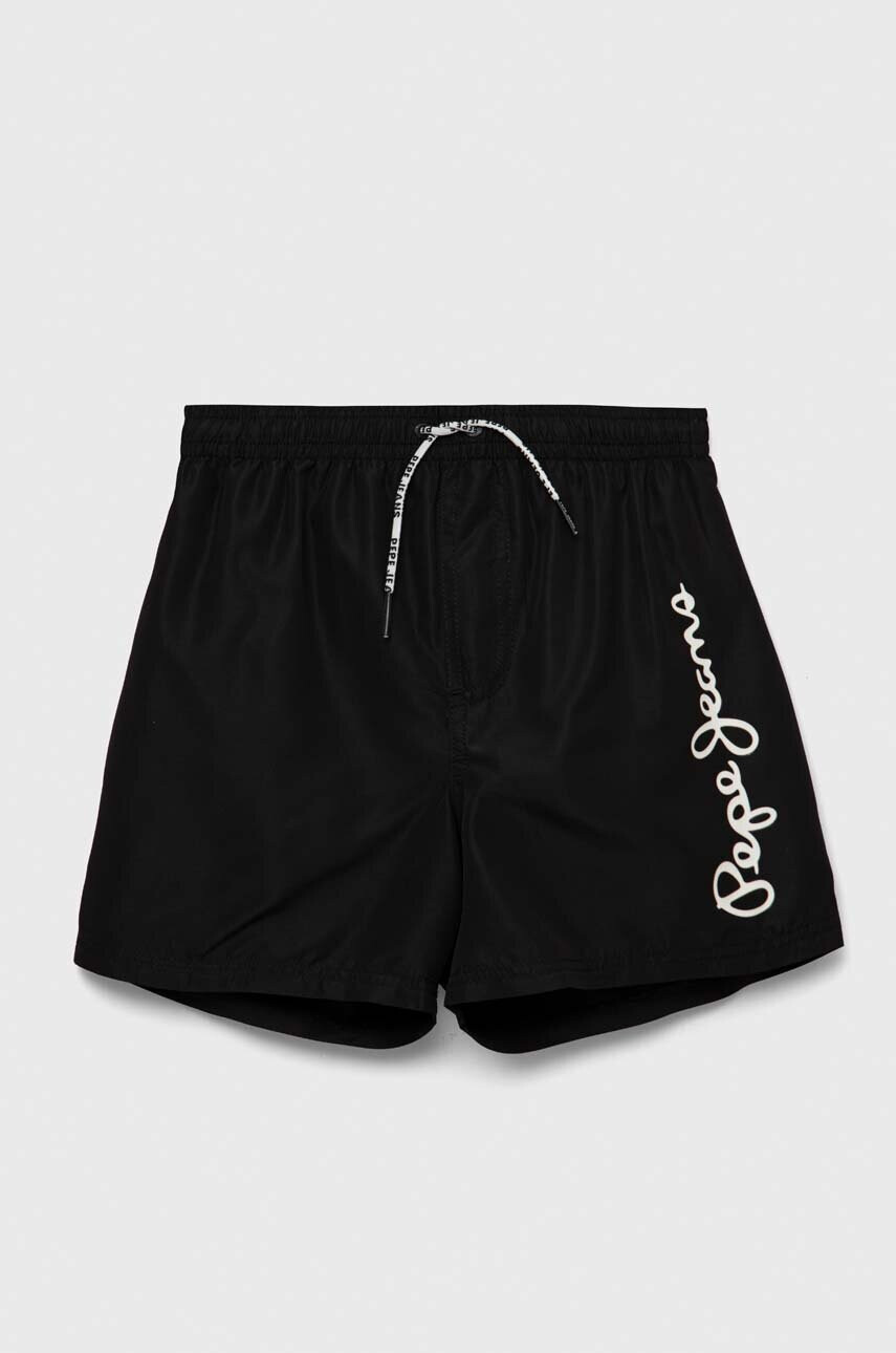 Pepe Jeans Детски плувни шорти в черно с принт - Pepit.bg