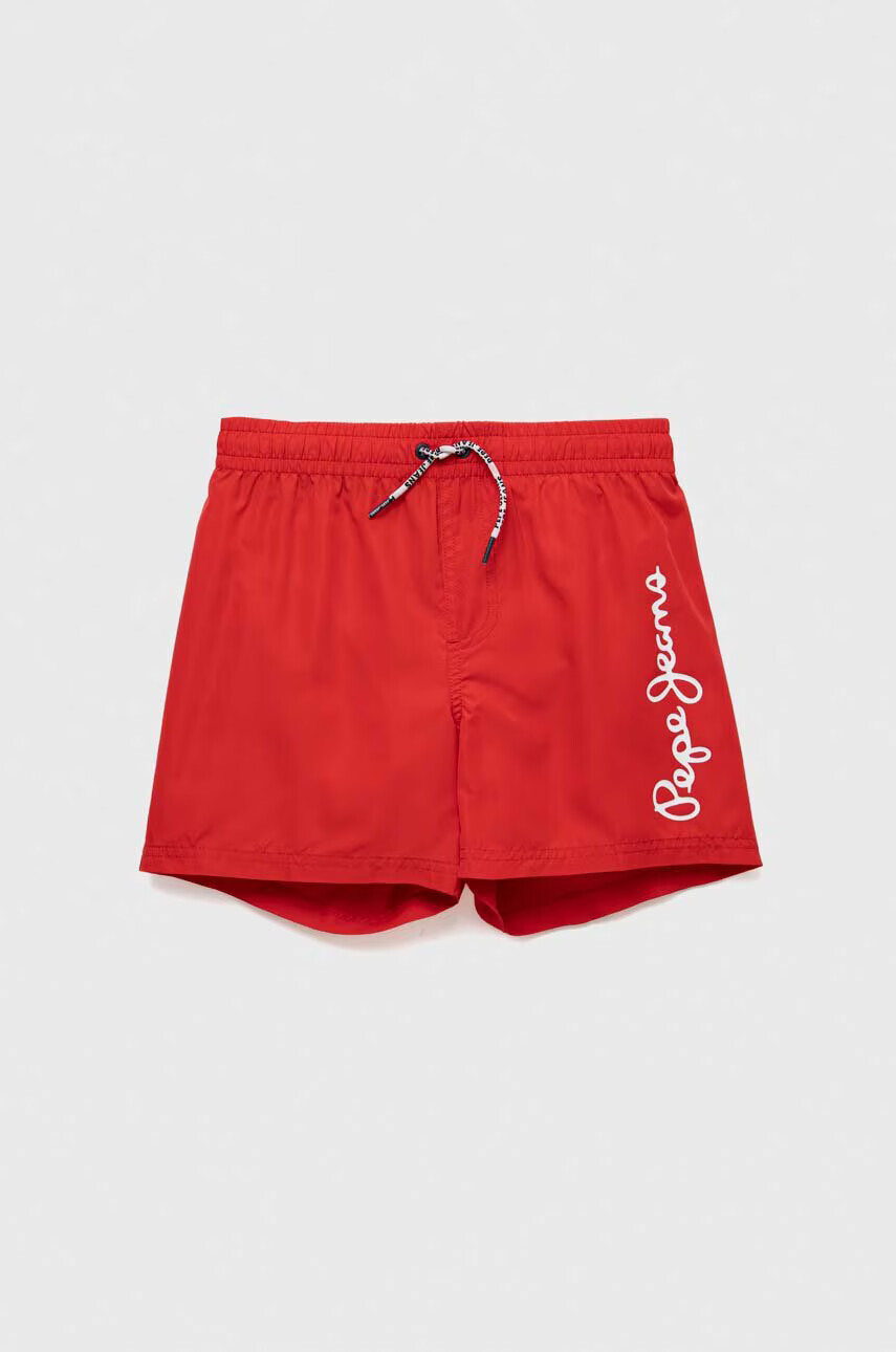 Pepe Jeans Детски плувни шорти в червено с принт - Pepit.bg