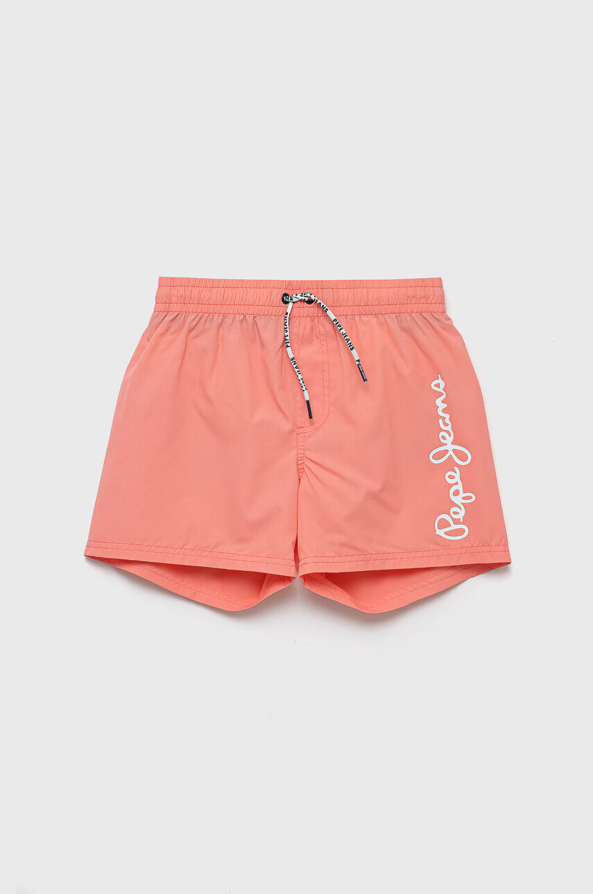 Pepe Jeans Детски плувни шорти в оранжево с принт - Pepit.bg
