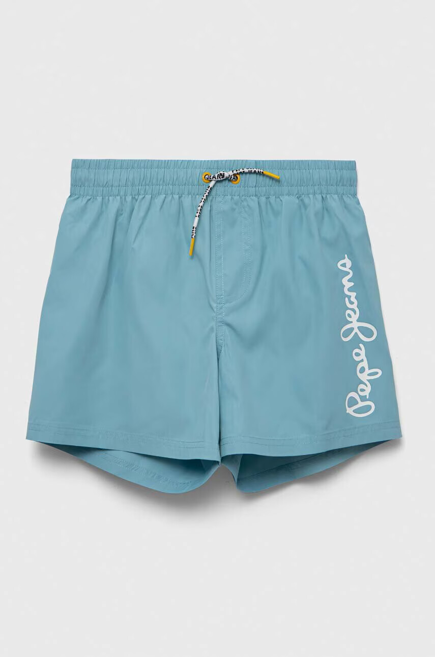 Pepe Jeans Детски плувни шорти в тюркоазено с принт - Pepit.bg