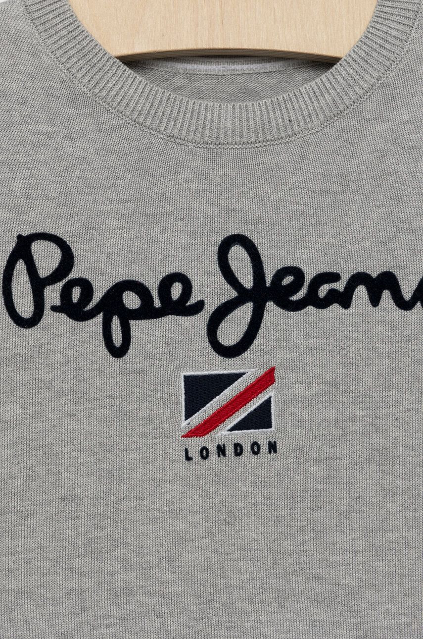 Pepe Jeans Детски пуловер в сиво от лека материя - Pepit.bg