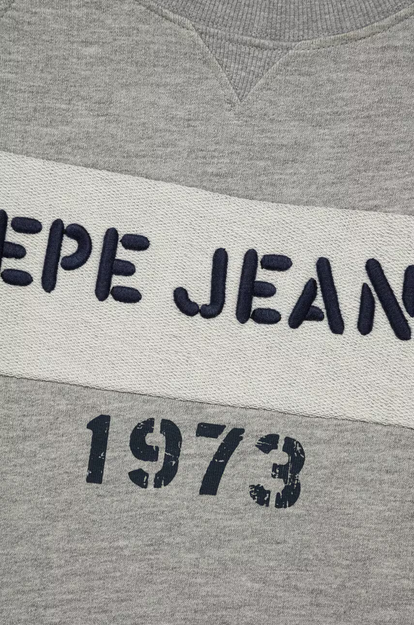 Pepe Jeans Детски суичър в сиво с десен - Pepit.bg