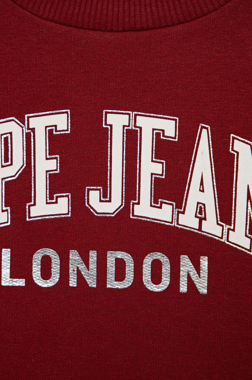 Pepe Jeans Детски суичър в червено с принт - Pepit.bg