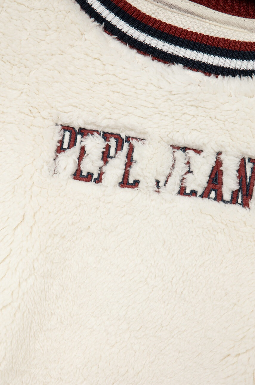 Pepe Jeans Детски суичър Emily в бежово с апликация - Pepit.bg