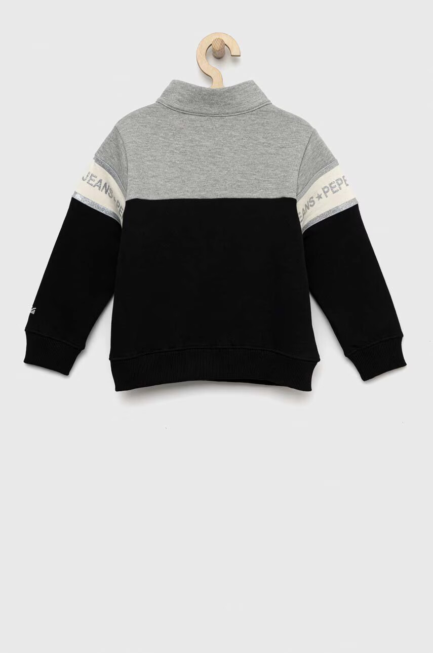 Pepe Jeans Детски суичър Ethel в черно с десен - Pepit.bg