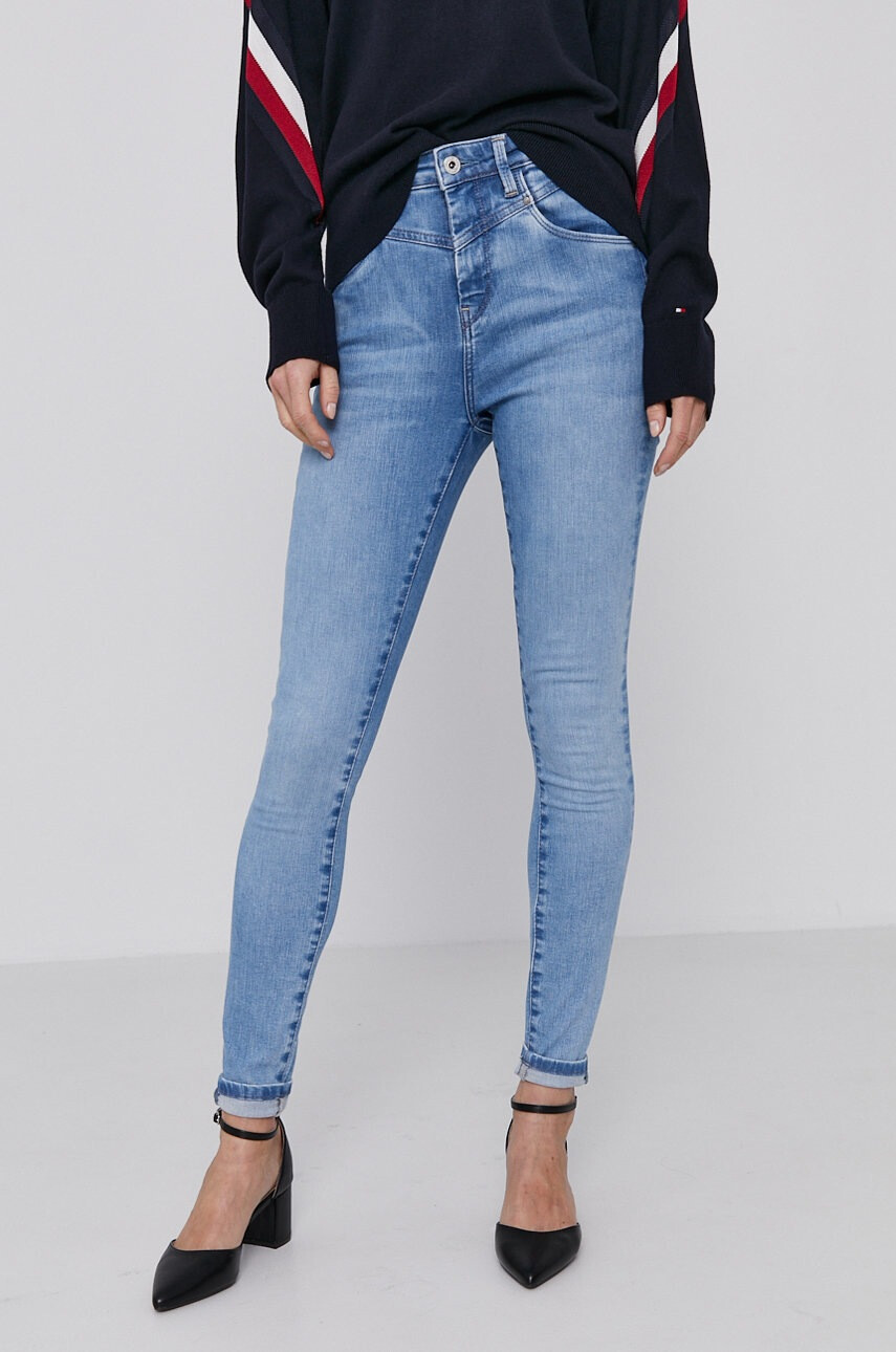 Pepe Jeans Дънки дамски с висока талия - Pepit.bg