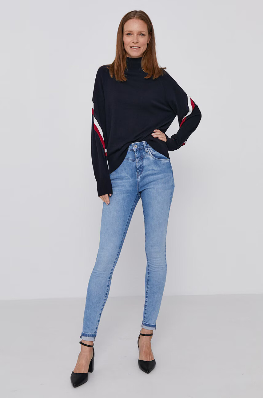 Pepe Jeans Дънки дамски с висока талия - Pepit.bg