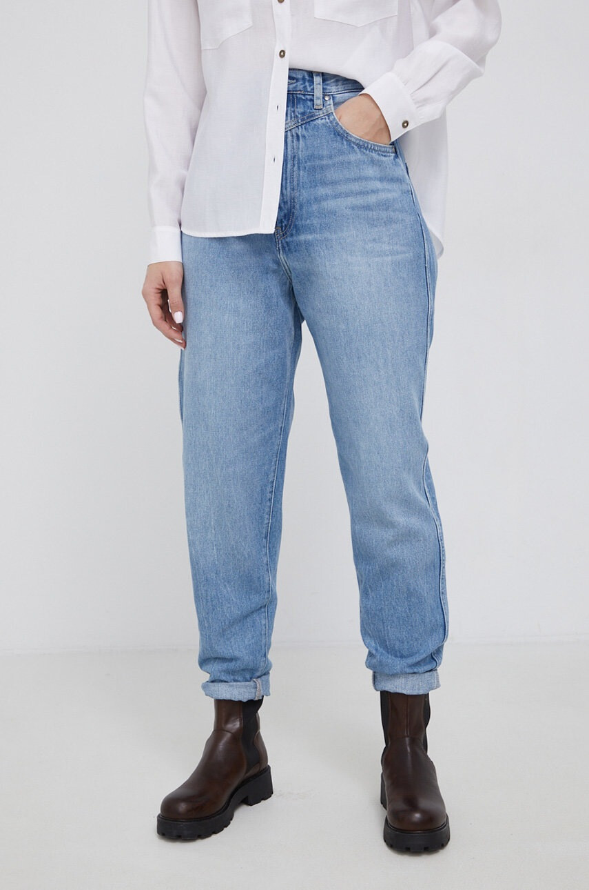 Pepe Jeans Дънки Rachel дамски с висока талия - Pepit.bg