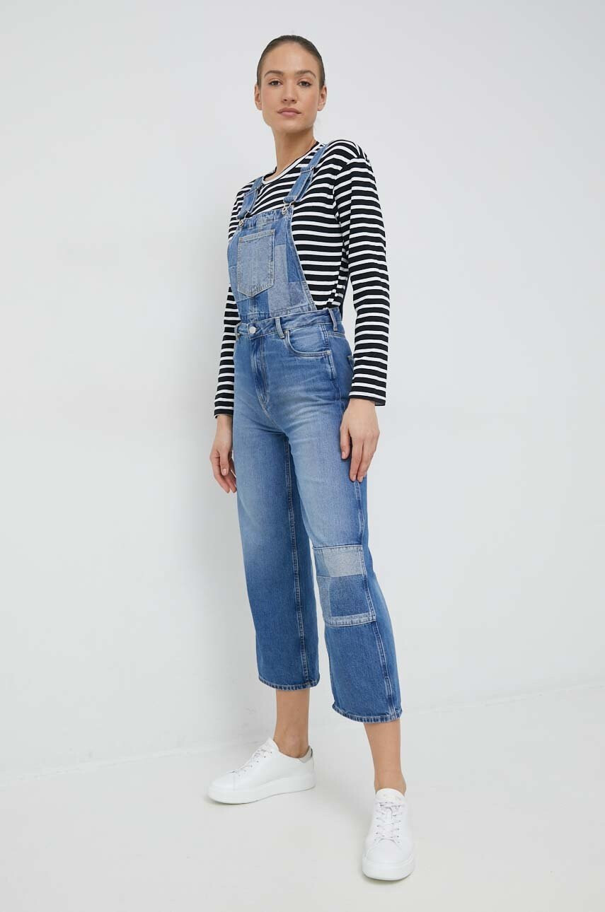 Pepe Jeans Дънков гащеризон Shay Weave - Pepit.bg