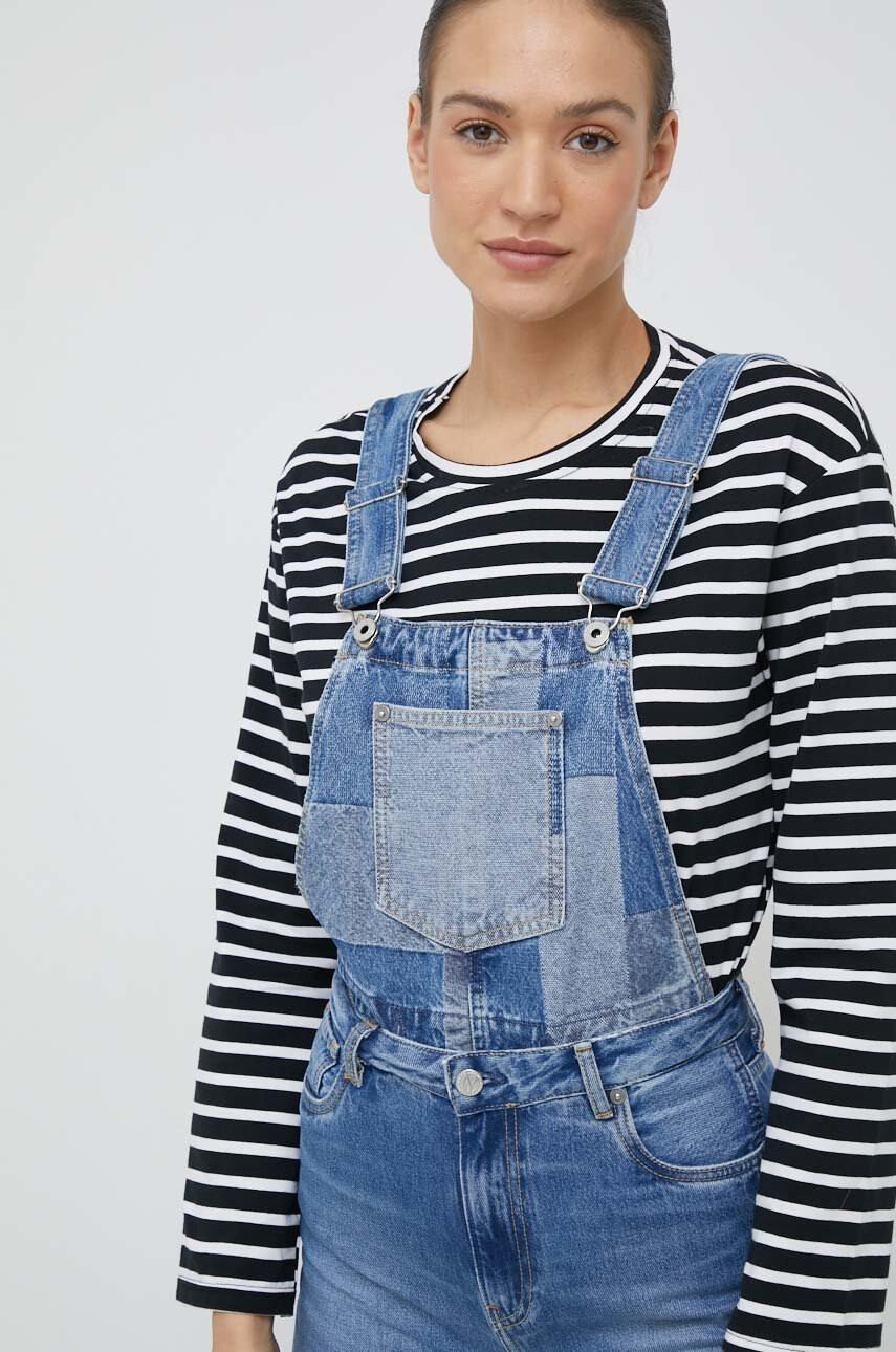 Pepe Jeans Дънков гащеризон Shay Weave - Pepit.bg